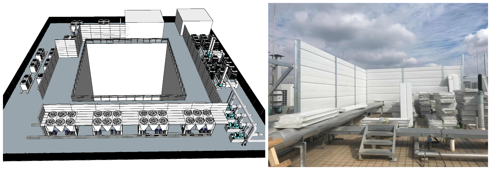 工程簡報丨上海華東師范屋面設備降噪二期聲屏障工程即將完工